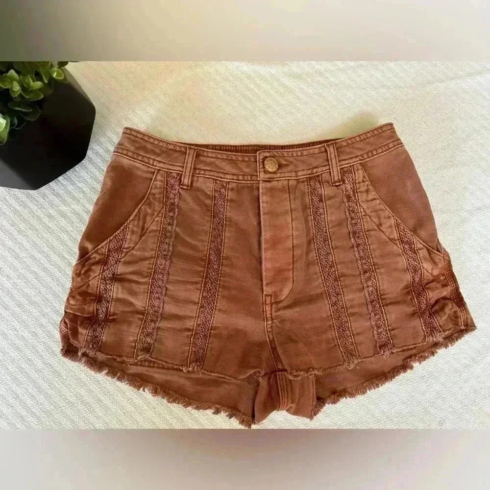 Free People Great Expectations Denim Cutoff Shorts Size 6